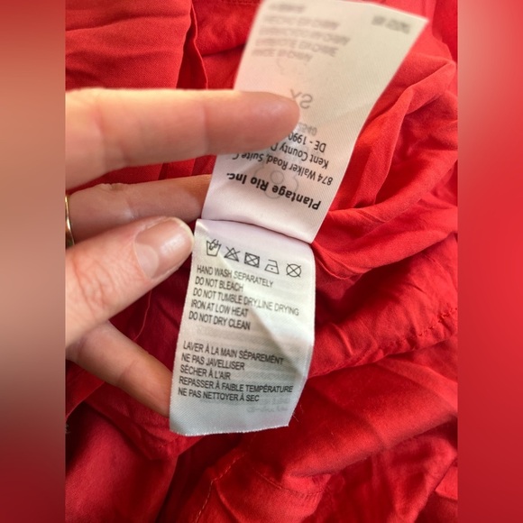 Farm Rio Red One Shoulder Maxi Cutout Dress Resortwear - Picture 14 of 15